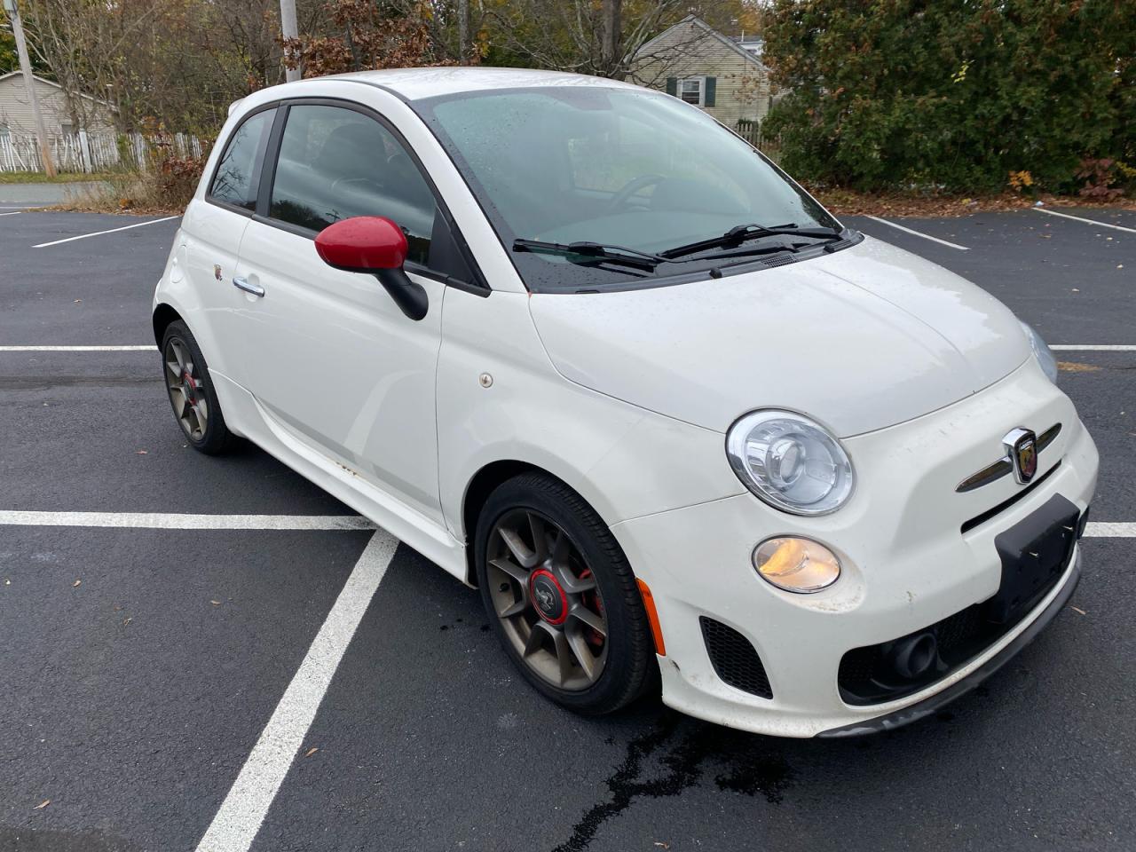 2013 Fiat 500 Abarth white hatchbac gas 3C3CFFFH1DT573319 photo #1