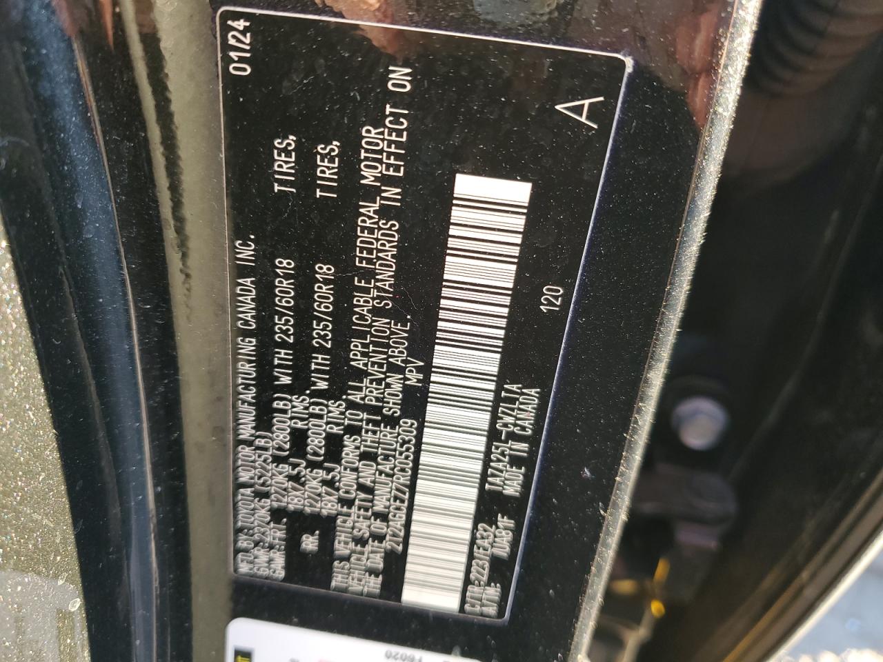 2024 Lexus Nx 350 Base VIN: 2T2AGCEZ7RC055309 Lot: 92433405