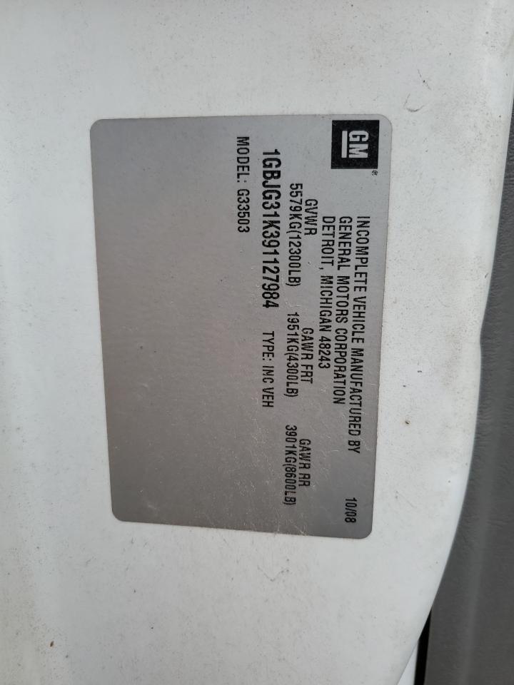 2009 Chevrolet Express G3500 VIN: 1GBJG31K391127984 Lot: 92260725