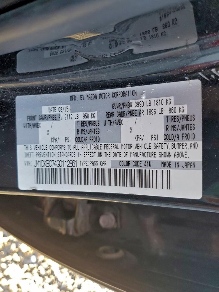 2016 Mazda Cx-3 Touring VIN: JM1DKBC74G0112861 Lot: 93970275