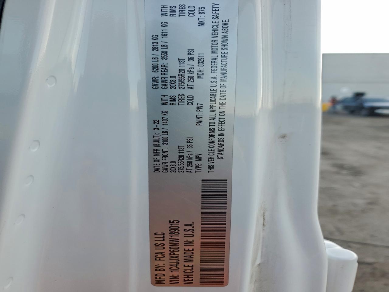 2022 Jeep Wrangler Unlimited Sahara 4Xe VIN: 1C4JJXP60NW189015 Lot: 94225555