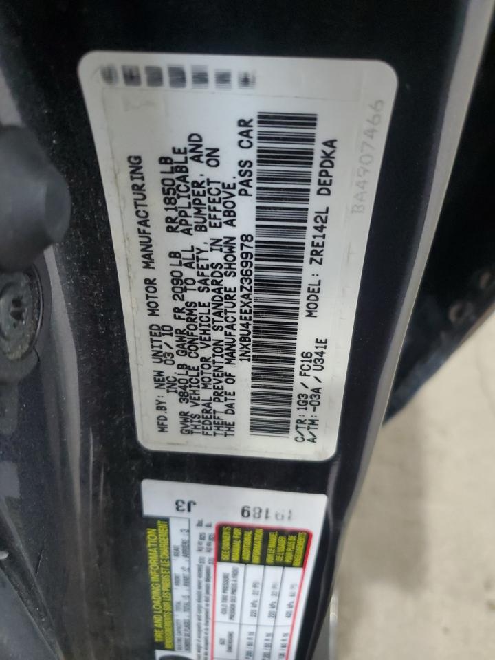 2010 Toyota Corolla Base VIN: 1NXBU4EEXAZ369978 Lot: 92793975