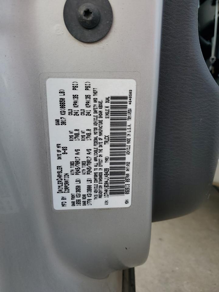 2004 Dodge Ram 1500 St VIN: 1D7HA18D04J149429 Lot: 93511195