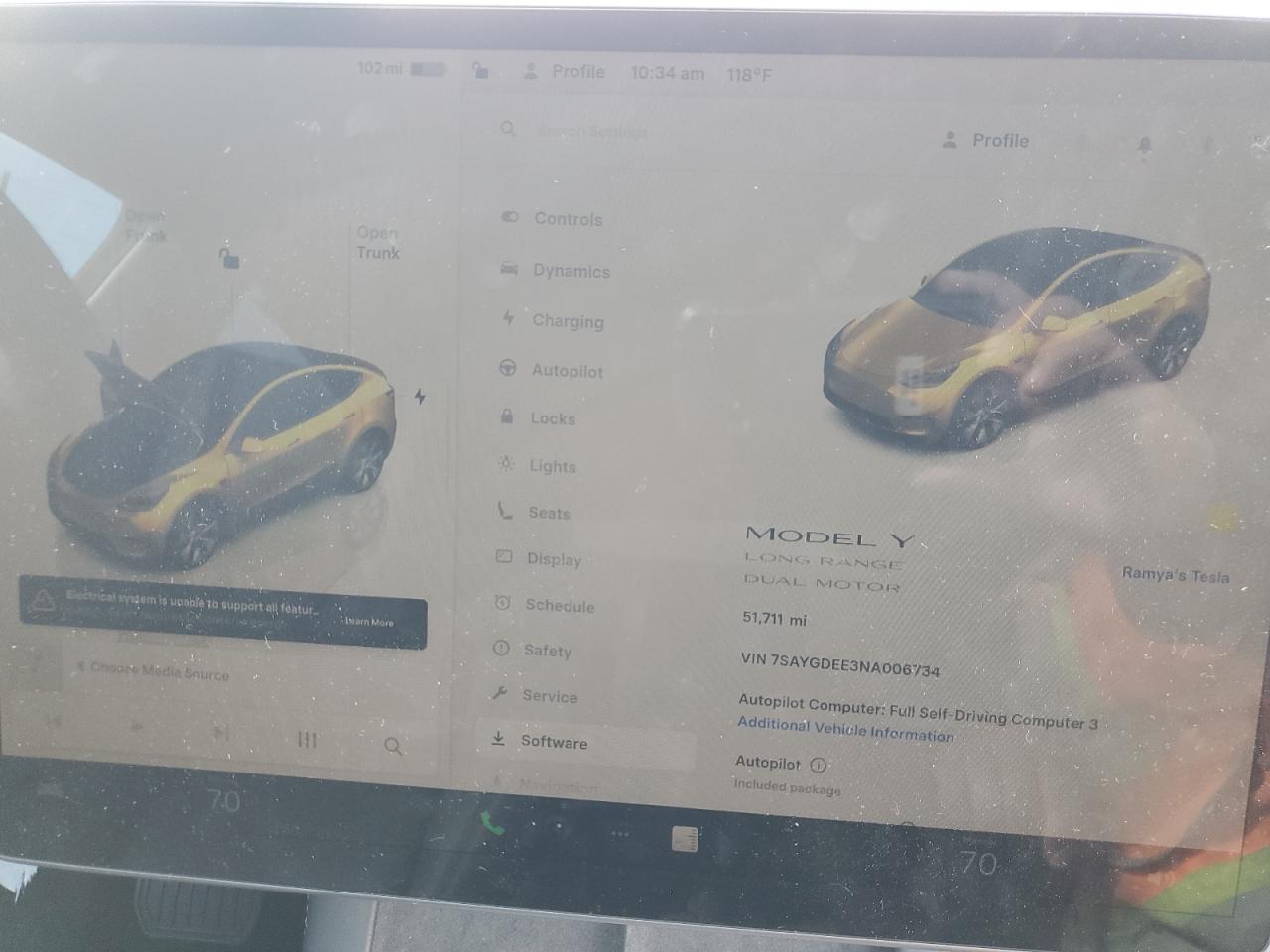 2022 Tesla Model Y VIN: 7SAYGDEE3NA006734 Lot: 93398315