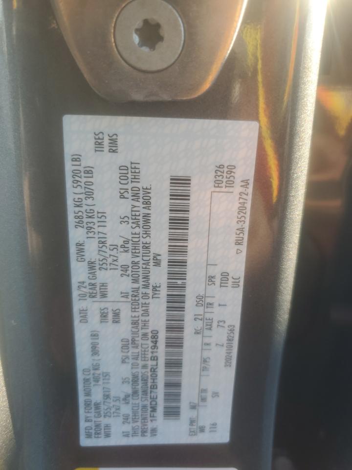 2024 Ford Bronco Big Bend VIN: 1FMDE7BH0RLB19480 Lot: 90658945