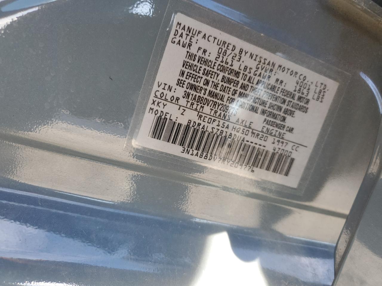 2024 Nissan Sentra Sr VIN: 3N1AB8DV7RY209776 Lot: 91583905