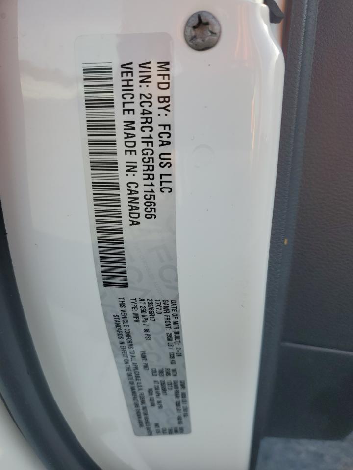 2024 Chrysler Pacifica Touring VIN: 2C4RC1FG5RR115656 Lot: 82505415