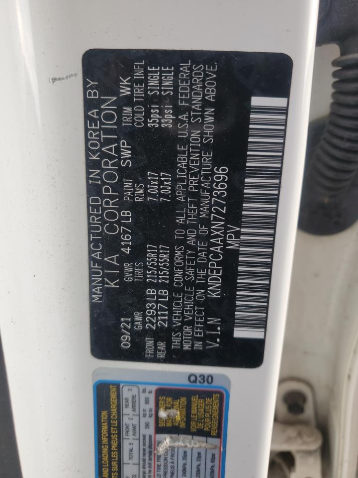 2022 Kia Seltos Lx VIN: KNDEPCAAXN7273696 Lot: 92426495