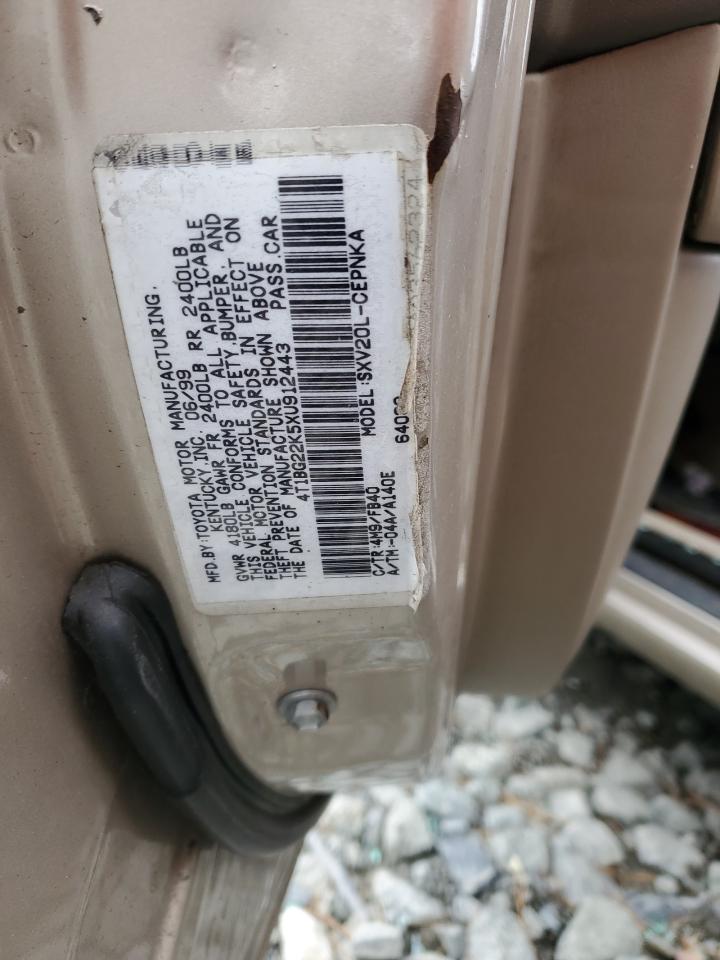 1999 Toyota Camry Ce VIN: 4T1BG22K5XU912443 Lot: 92522815