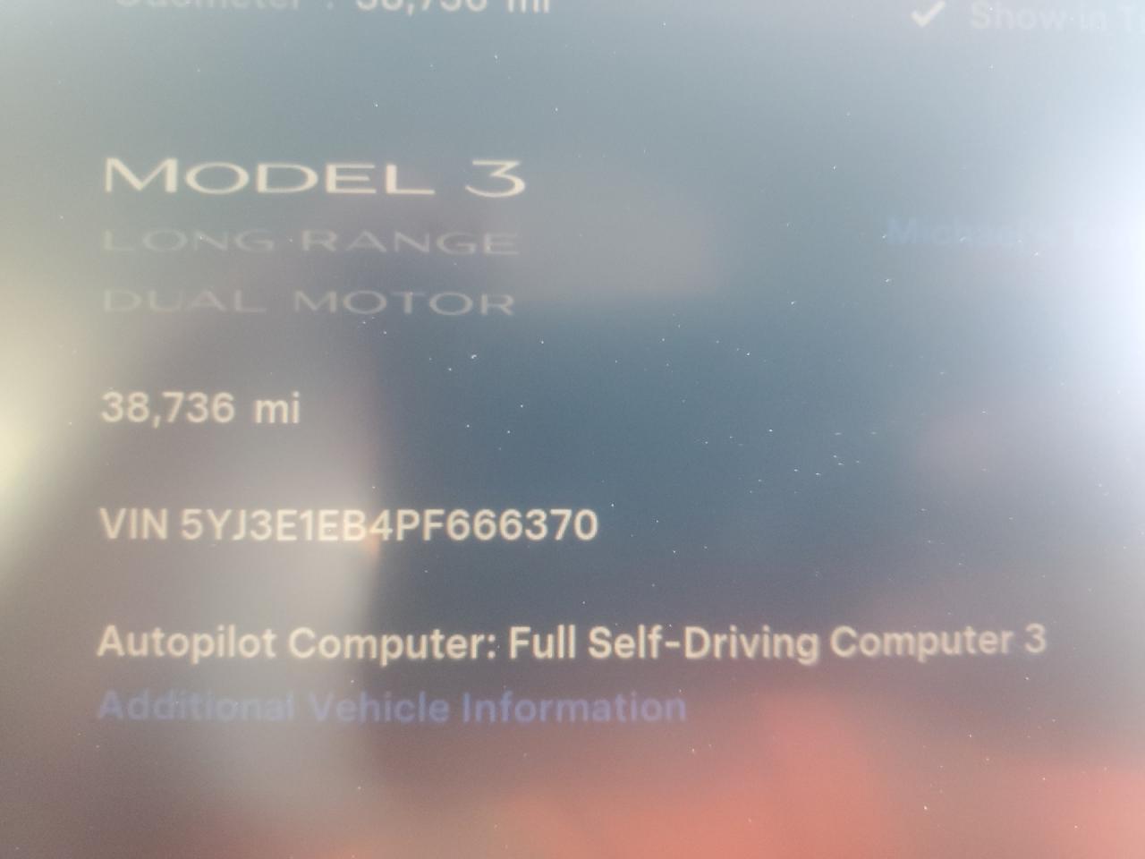 2023 Tesla Model 3 VIN: 5YJ3E1EB4PF666370 Lot: 91046595