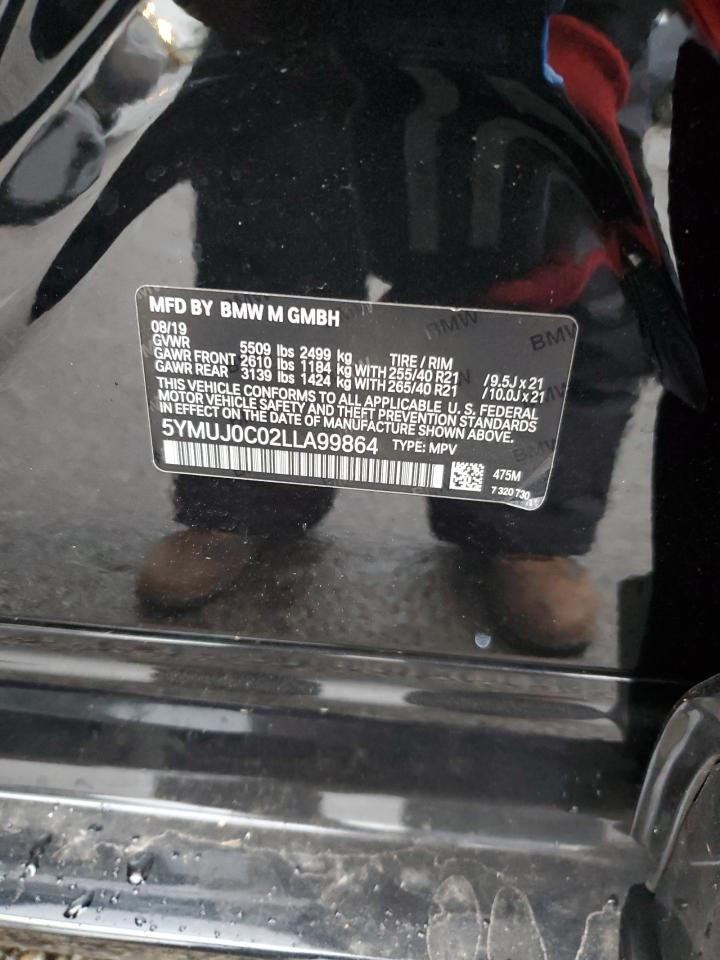 2020 BMW X4 M Competition VIN: 5YMUJ0C02LLA99864 Lot: 93302525