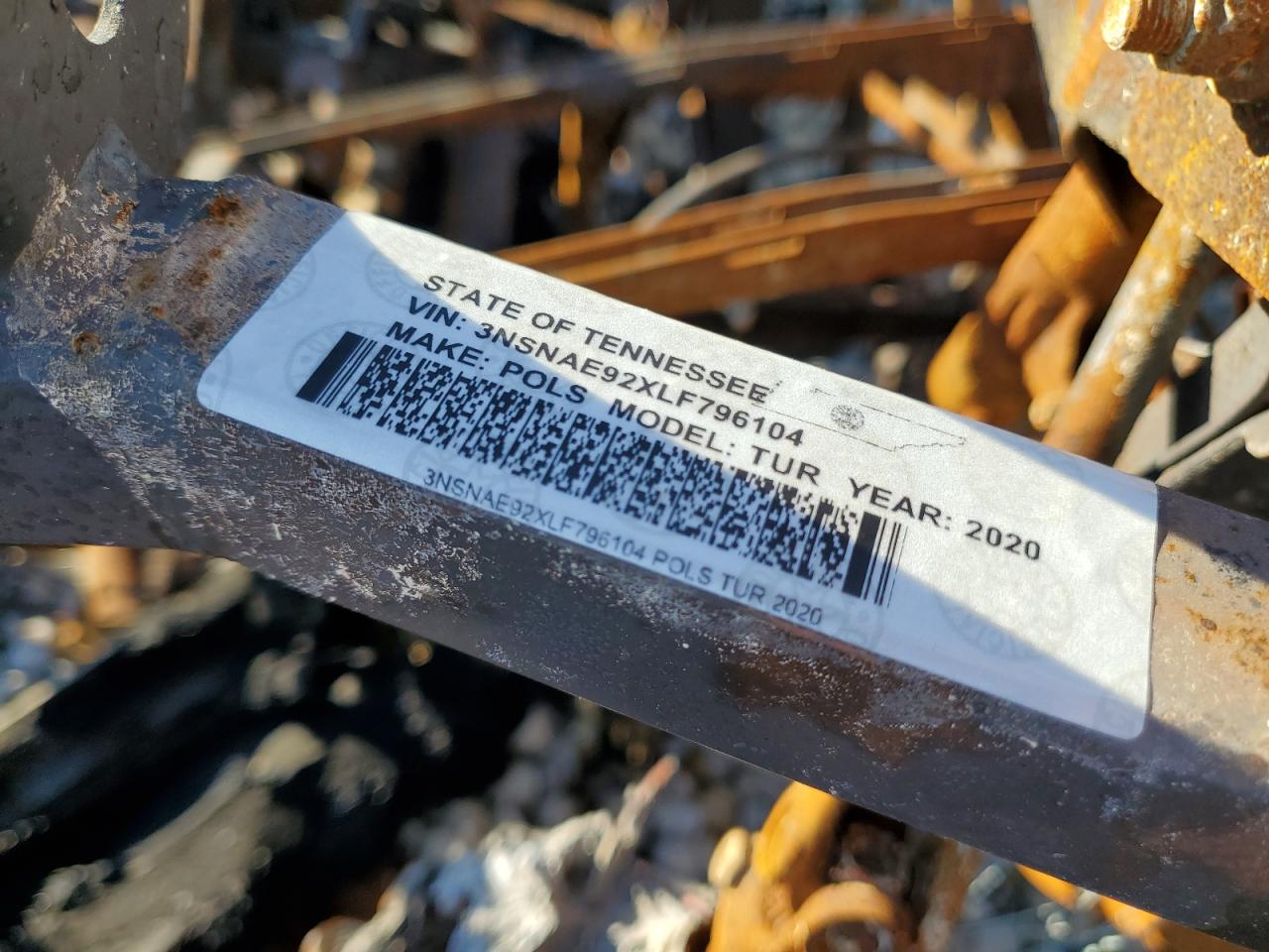 2020 Polaris Rzr Xp Tur - Atv And Utility Vehicles Atv VIN: 3NSNAE92XLF796104 Lot: 69238135