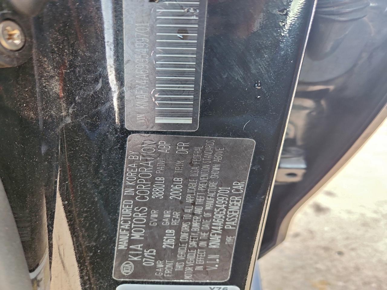 2016 Kia Forte Lx VIN: KNAFX4A69G5499701 Lot: 93225485