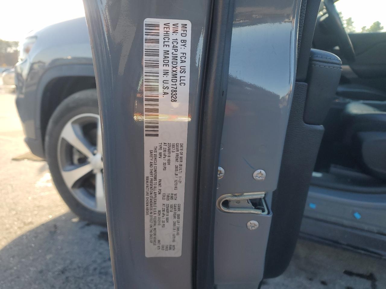 2021 Jeep Cherokee Limited VIN: 1C4PJMDXXMD178328 Lot: 87422435