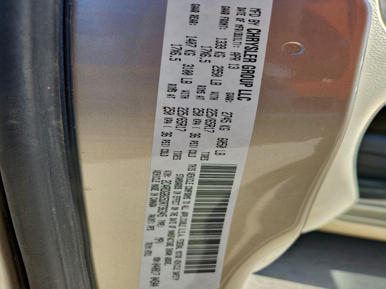 2013 Dodge Grand Caravan Se VIN: 2C4RDGBG5DR736345 Lot: 94104565