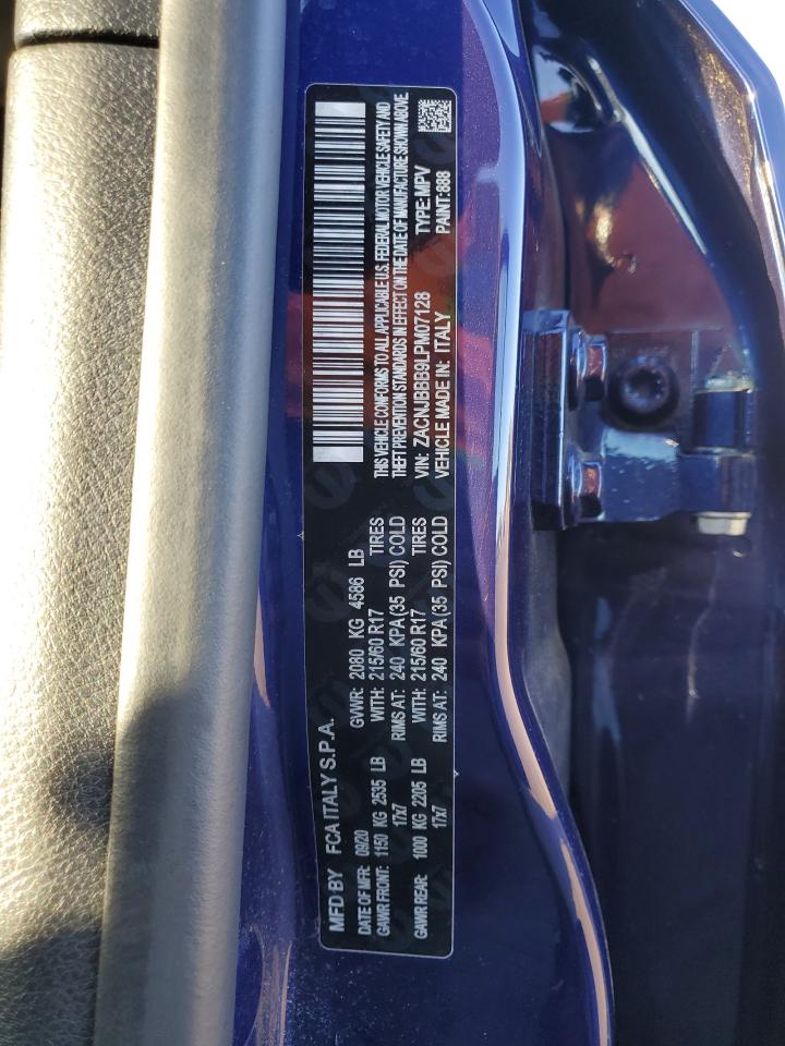 2020 Jeep Renegade Latitude VIN: ZACNJBBB9LPM07128 Lot: 92873435