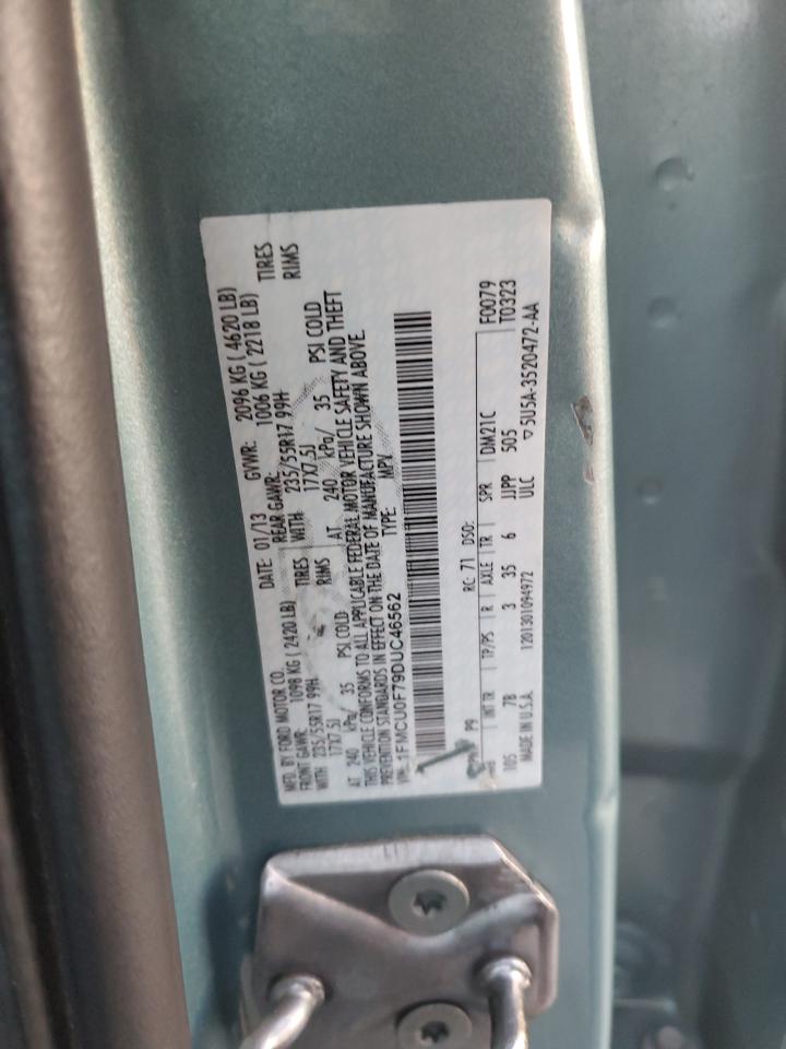 2013 Ford Escape S VIN: 1FMCU0F79DUC46562 Lot: 93453715