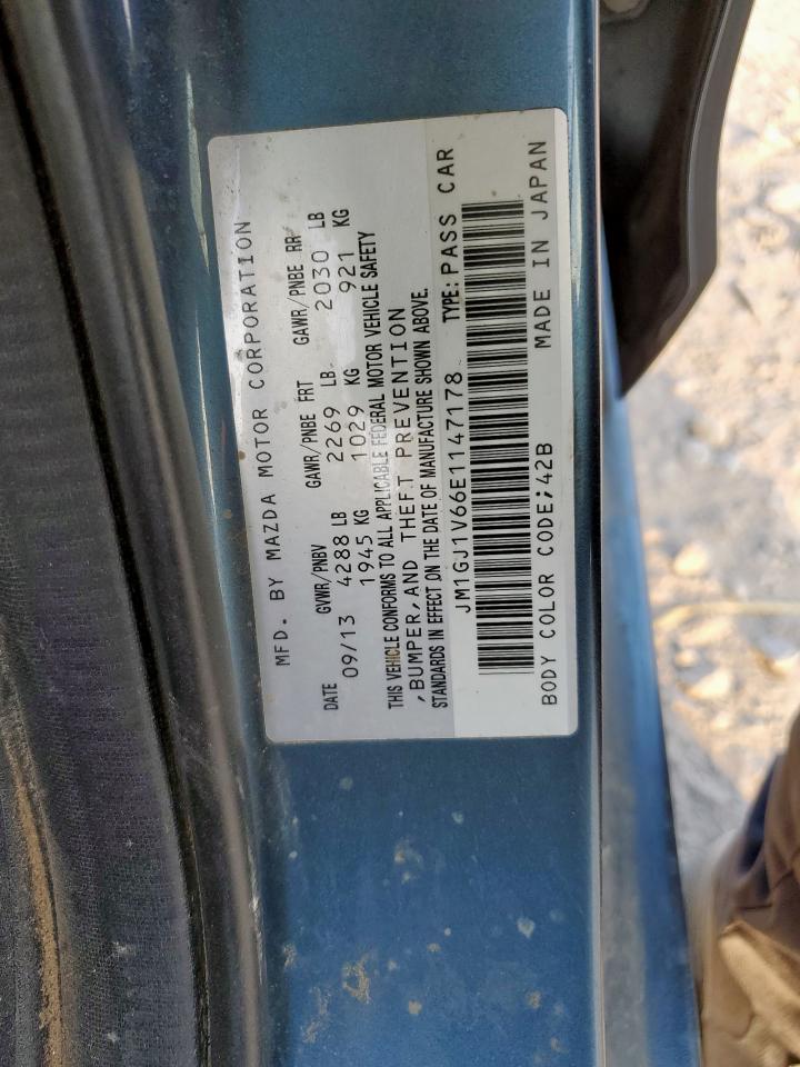 2014 Mazda 6 Touring VIN: JM1GJ1V66E1147178 Lot: 93549945