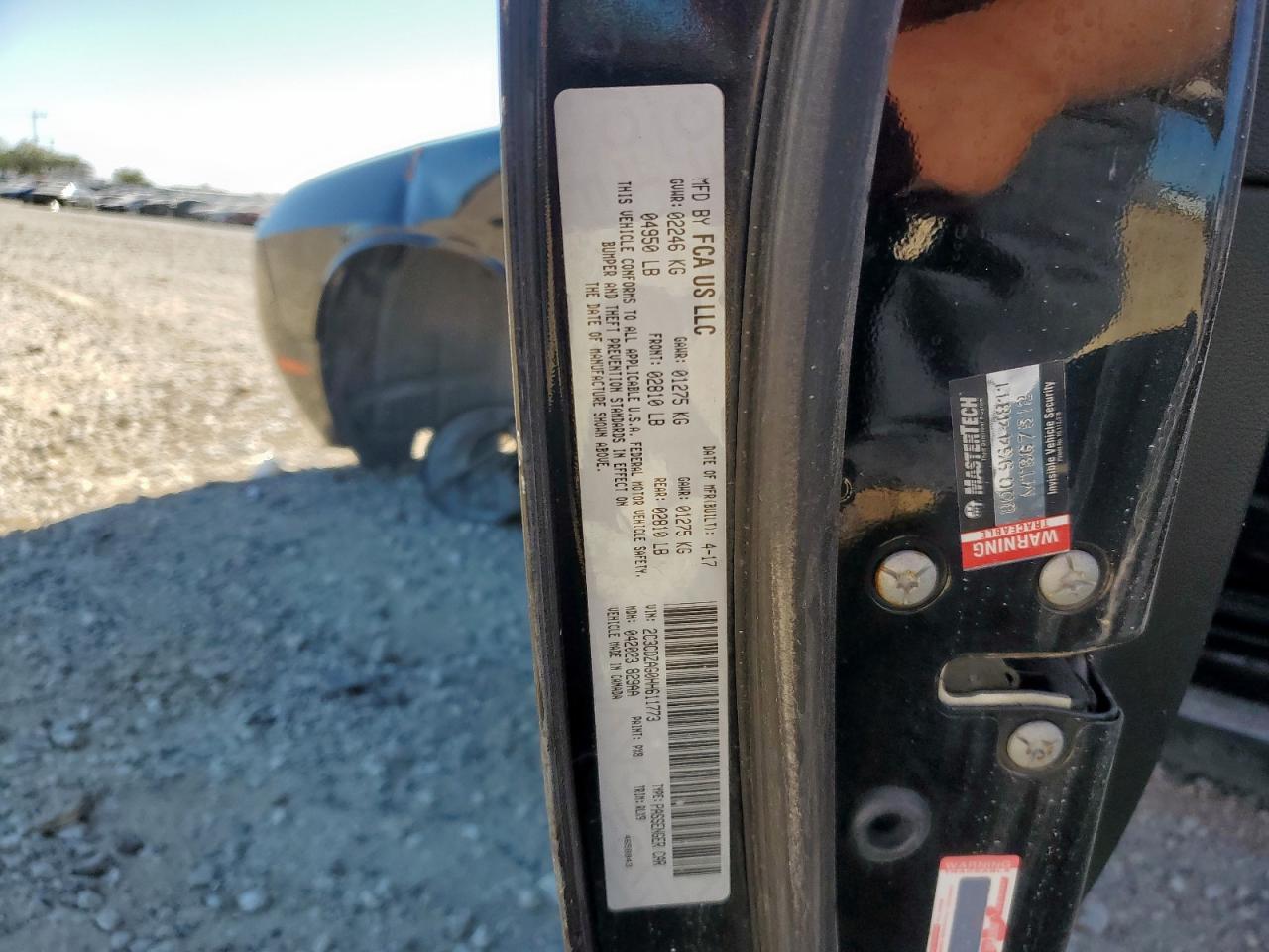 2017 Dodge Challenger Sxt VIN: 2C3CDZAG0HH611773 Lot: 91069445