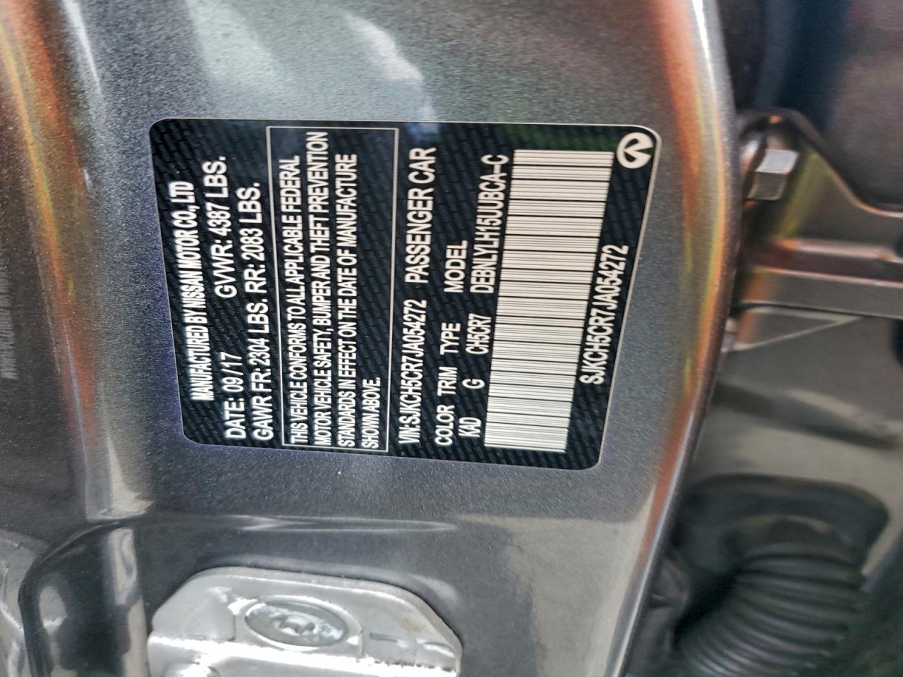 2018 Infiniti Qx30 Base VIN: SJKCH5CR7JA054272 Lot: 94041855