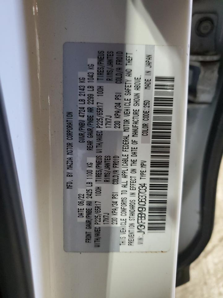 2022 Mazda Cx-5 Select VIN: JM3KFBBM9N0637034 Lot: 92098385