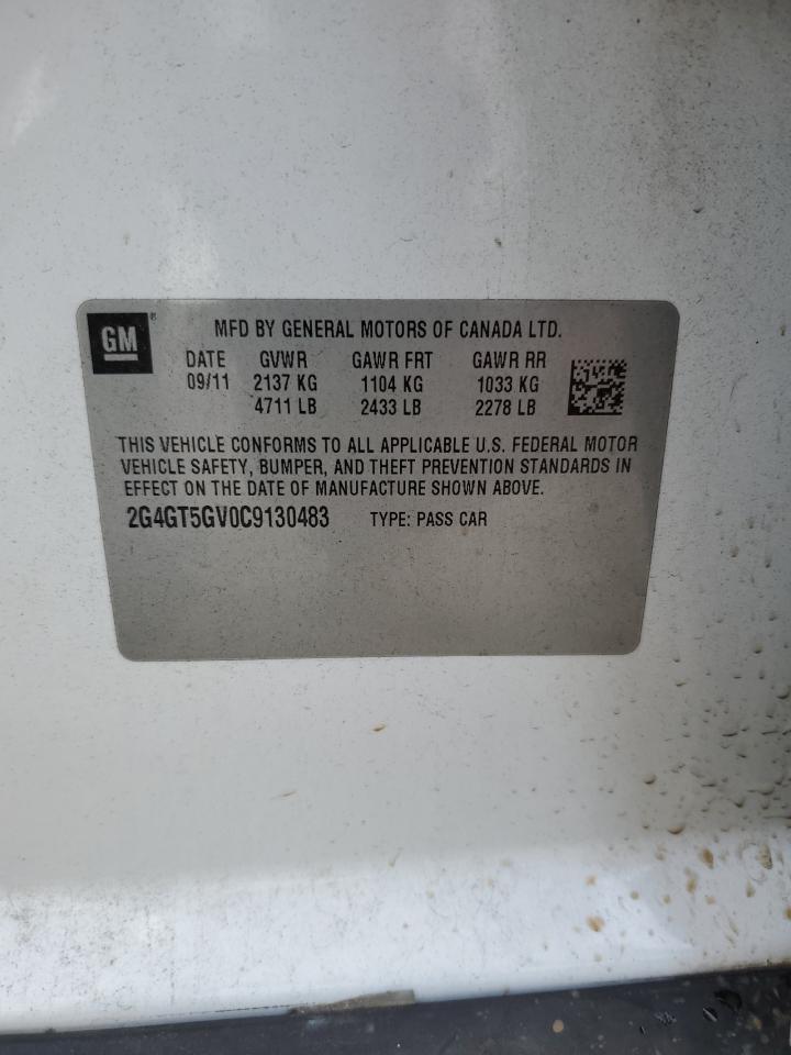 2012 Buick Regal Premium VIN: 2G4GT5GV0C9130483 Lot: 92187955