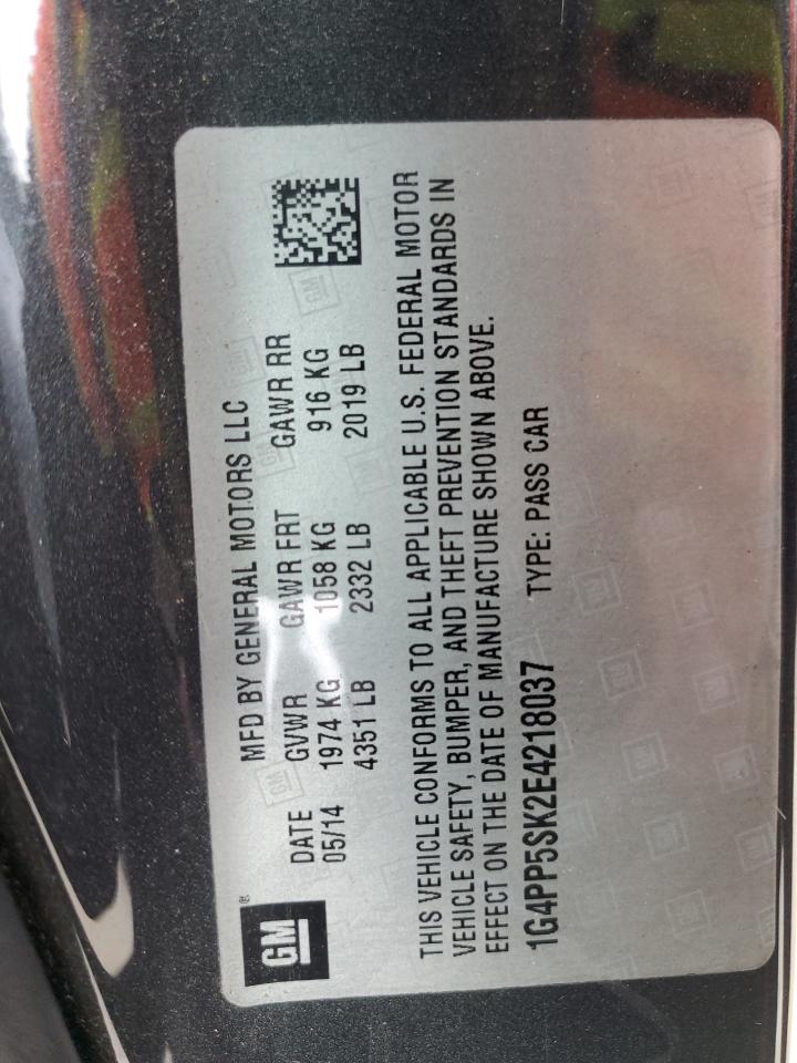 2014 Buick Verano VIN: 1G4PP5SK2E4218037 Lot: 90880265