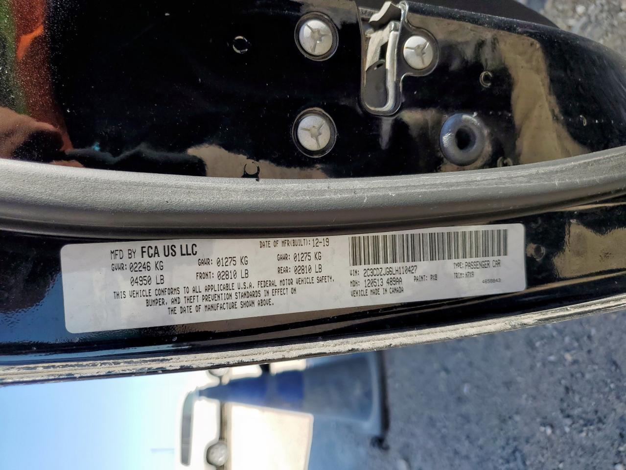 2020 Dodge Challenger Gt VIN: 2C3CDZJG6LH110427 Lot: 92456455