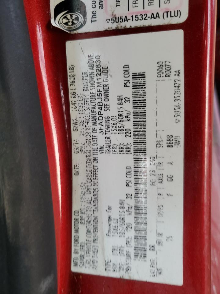 2015 Ford Fiesta Se VIN: 3FADP4BJ5FM122830 Lot: 92283335