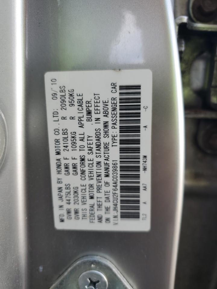 2010 Acura Tsx VIN: JH4CU2F64AC039861 Lot: 91431645