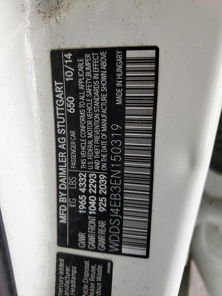 2014 Mercedes-Benz Cla 250 VIN: WDDSJ4EB3EN150319 Lot: 93476595