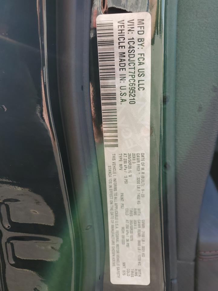 2023 Dodge Durango R/T VIN: 1C4SDJCT7PC695210 Lot: 92899645