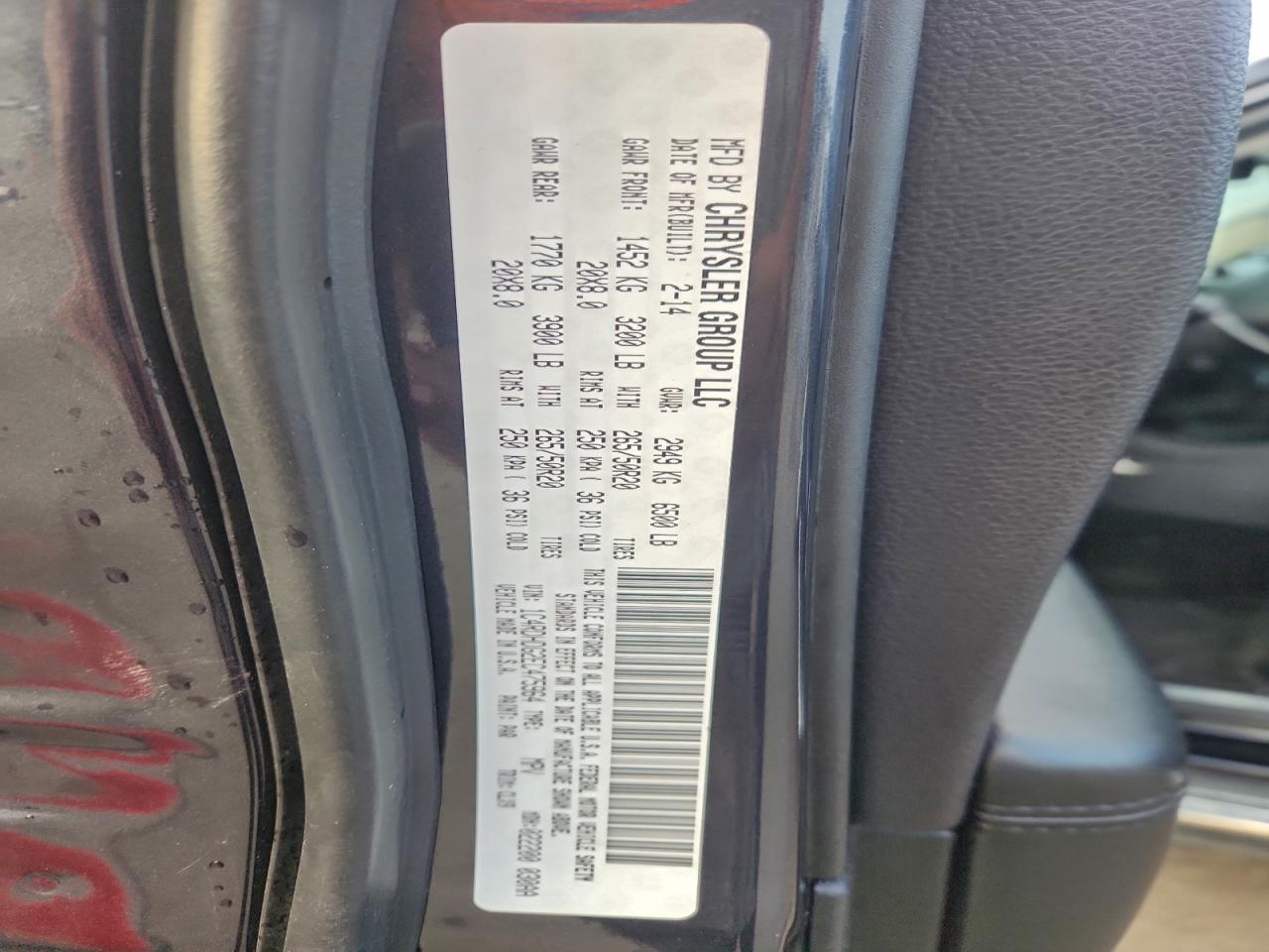 2014 Dodge Durango Limited VIN: 1C4RDHDG2EC475964 Lot: 93897235