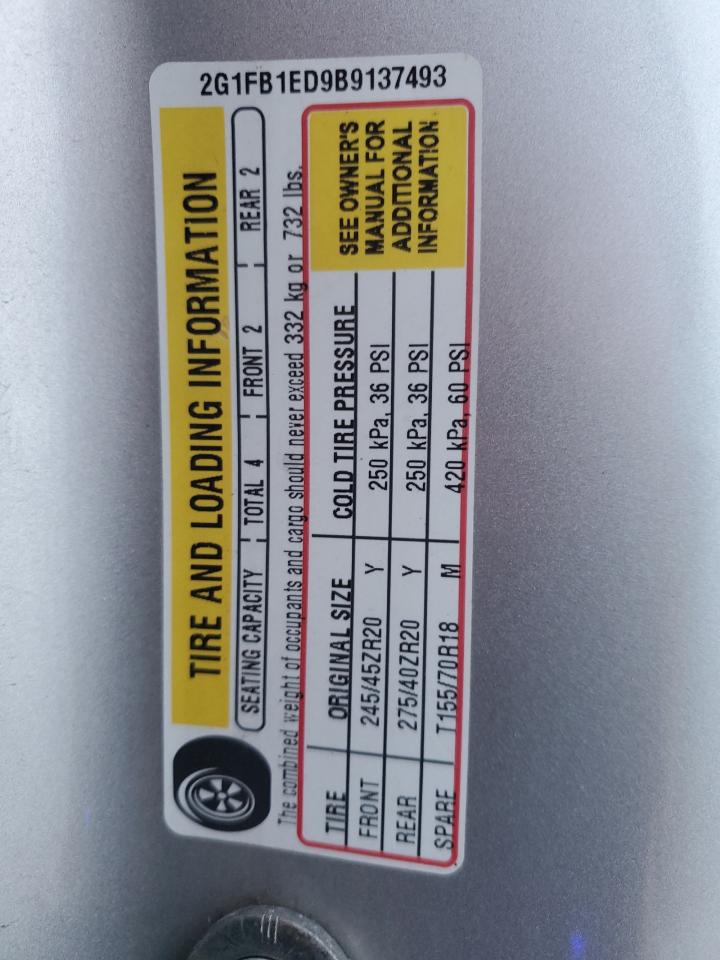 2011 Chevrolet Camaro Lt VIN: 2G1FB1ED9B9137493 Lot: 91840015