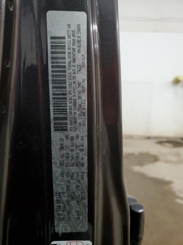 2020 Jeep Gladiator Overland VIN: 1C6HJTFG4LL180745 Lot: 91285205