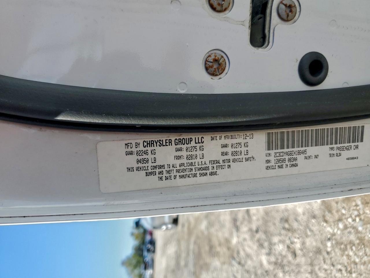 2014 Dodge Challenger Sxt VIN: 2C3CDYAG6EH186405 Lot: 93699285