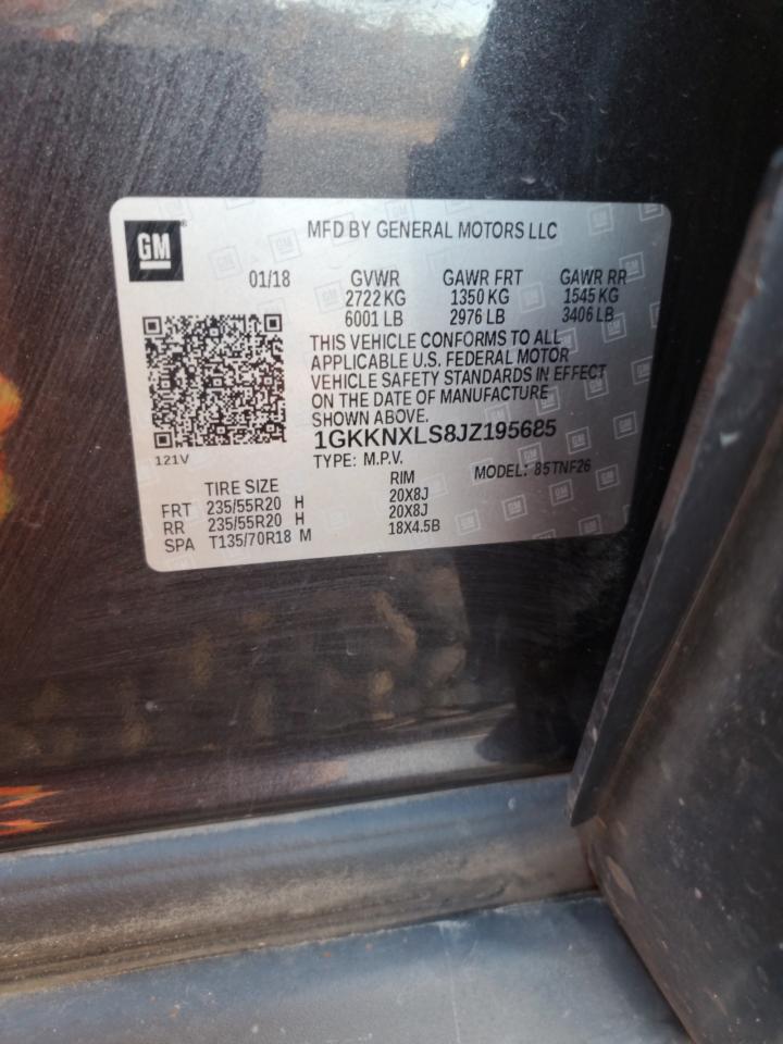 2018 GMC Acadia Denali VIN: 1GKKNXLS8JZ195685 Lot: 91018625