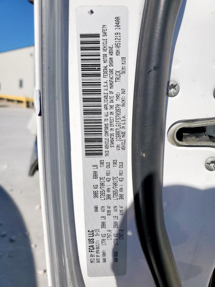 2015 Ram 1500 Slt VIN: 1C6RR7LG1FS703870 Lot: 91278145