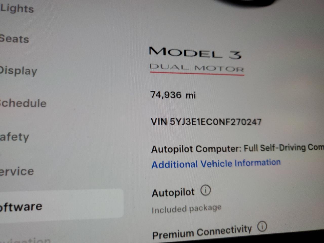 2022 Tesla Model 3 VIN: 5YJ3E1EC0NF270247 Lot: 91796335