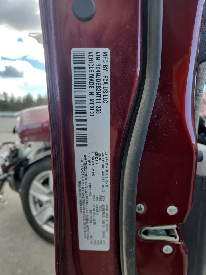 2022 Jeep Compass Latitude VIN: 3C4NJDBB3NT111368 Lot: 91109745