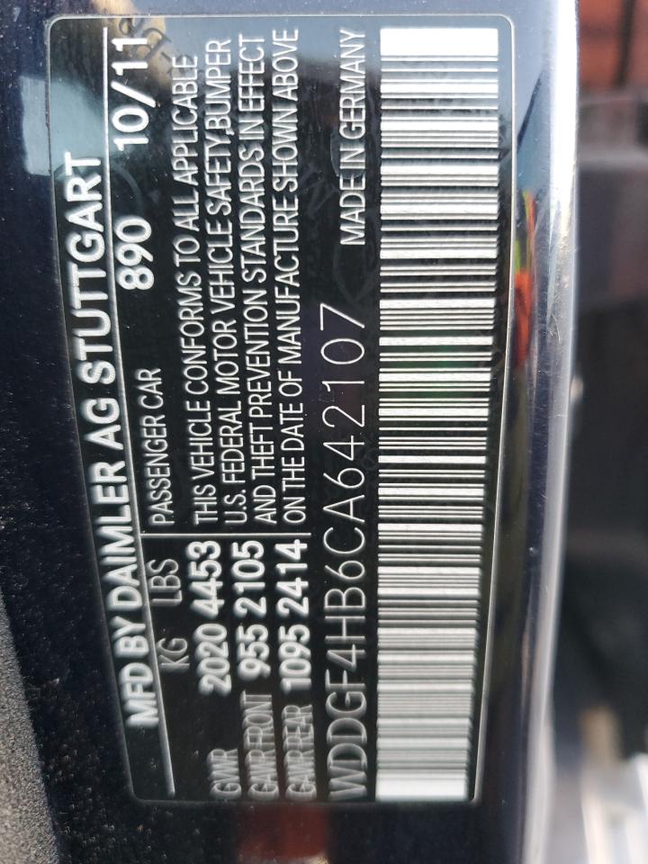 2012 Mercedes-Benz C 250 VIN: WDDGF4HB6CA642107 Lot: 91412785