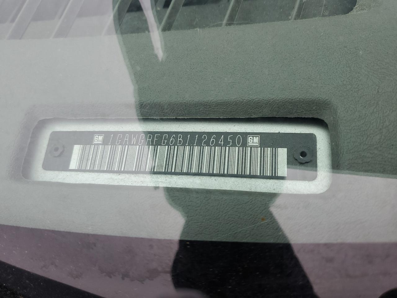 2011 Chevrolet Express G2500 Lt VIN: 1GAWGRFG6B1126450 Lot: 93072255