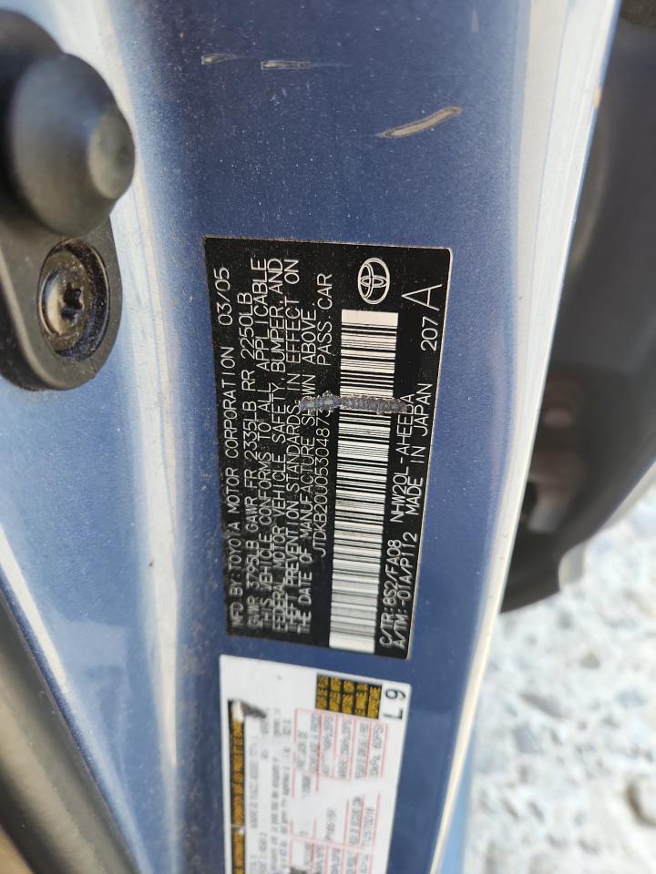 2005 Toyota Prius VIN: JTDKB20U053048735 Lot: 92596585