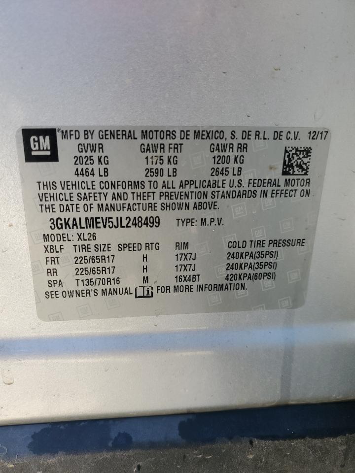 2018 GMC Terrain Sle VIN: 3GKALMEV5JL248499 Lot: 90850305