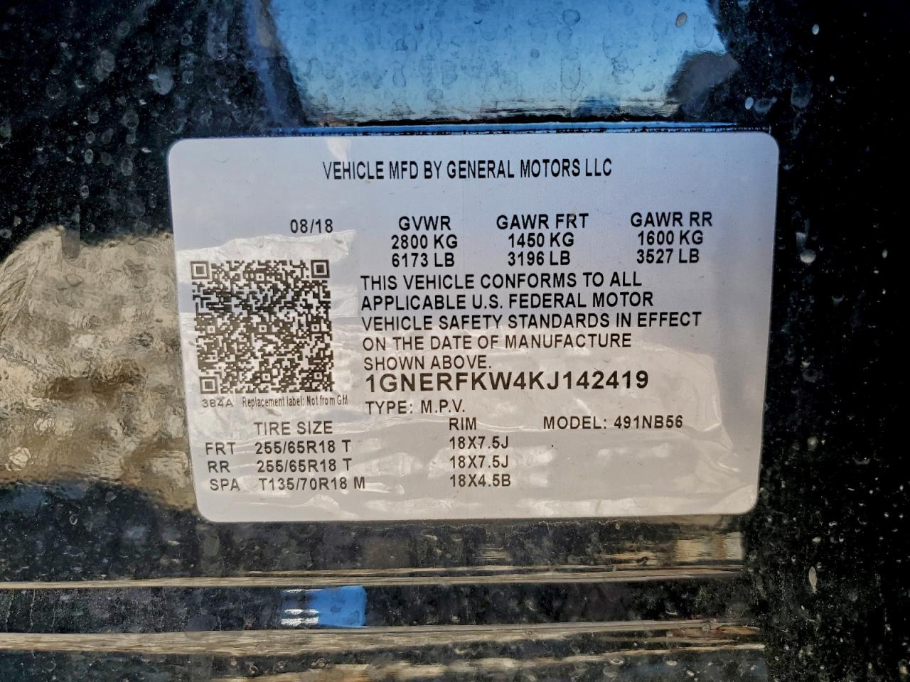 2019 Chevrolet Traverse Ls VIN: 1GNERFKW4KJ142419 Lot: 94594015