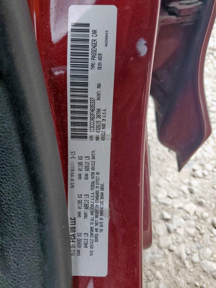 2015 Chrysler 200 Limited VIN: 1C3CCCAB3FN695337 Lot: 93076145