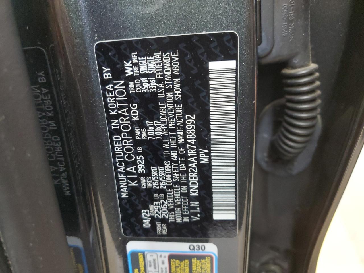 2024 Kia Seltos Ex VIN: KNDER2AA1R7488992 Lot: 92809505