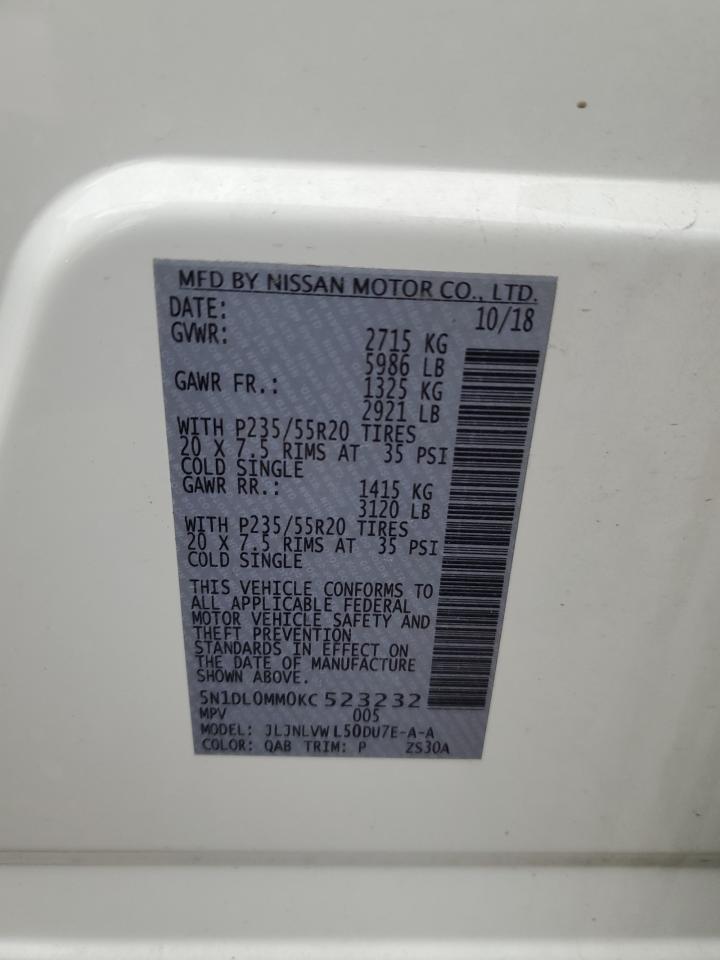 2019 Infiniti Qx60 Luxe VIN: 5N1DL0MM0KC523232 Lot: 91144905