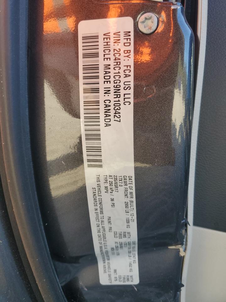 2022 Chrysler Voyager Lx VIN: 2C4RC1CG9NR103427 Lot: 90747775