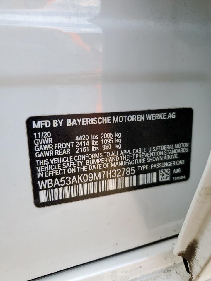 2021 BMW 228I VIN: WBA53AK09M7H32785 Lot: 93829695